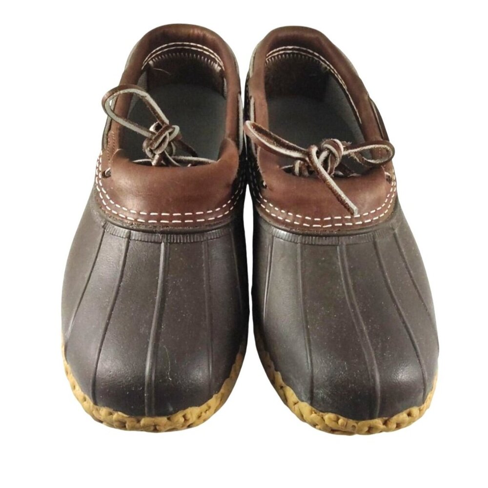 L.L. Bean Women's Rubber Brown Waterproof Size 8 Made In USA Moc Bean Boots - Picture 4 of 7